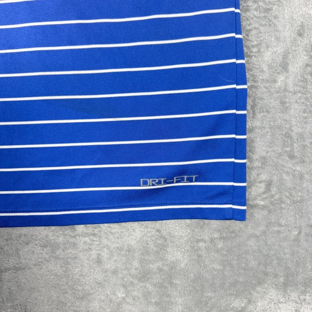 Jordan Mens XL Polo Shirt Florida Gators Blue White Striped Dri-FIT DR0579-480